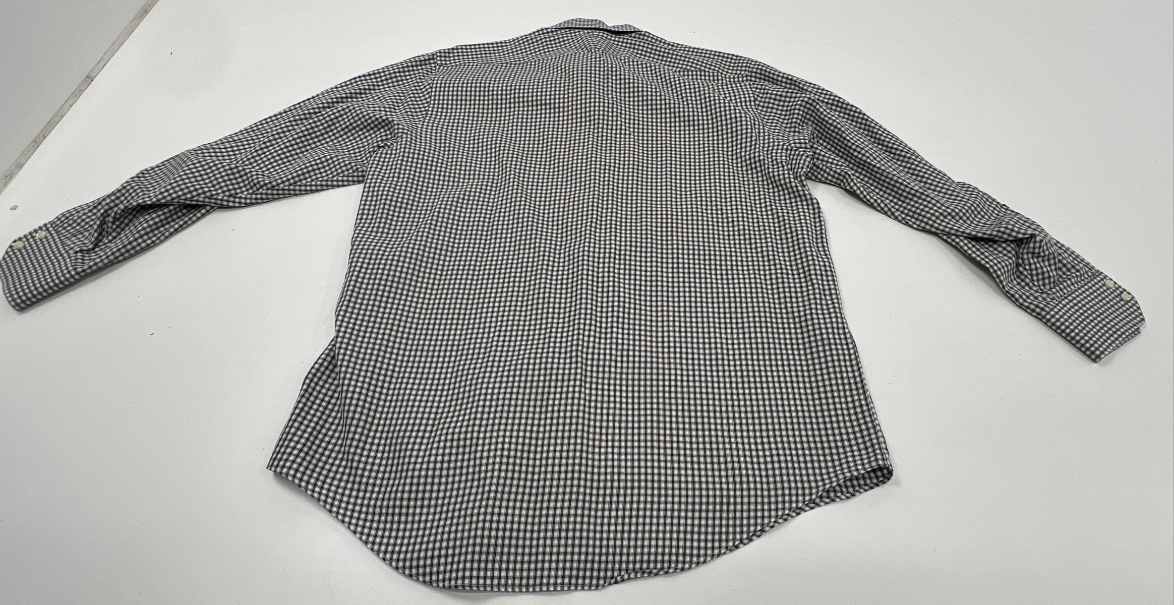 Vintage 90s Brooks Brothers Men's Brown Gingham Egyptian Cotton