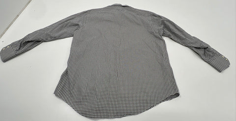 Vintage 90s Brooks Brothers Men's Brown Gingham Egyptian Cotton Shirt 16.5 34