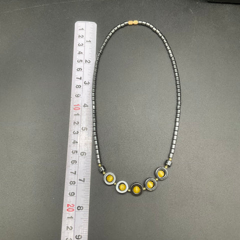 Vintage Hematite Beaded Necklace Lot of 8 Mixed Styles Choker Heart Pendant