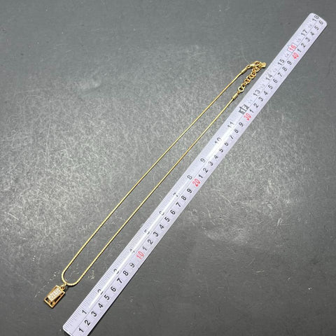 Brighton Gold Tone Rectangle Rhinestone Pendants Necklace