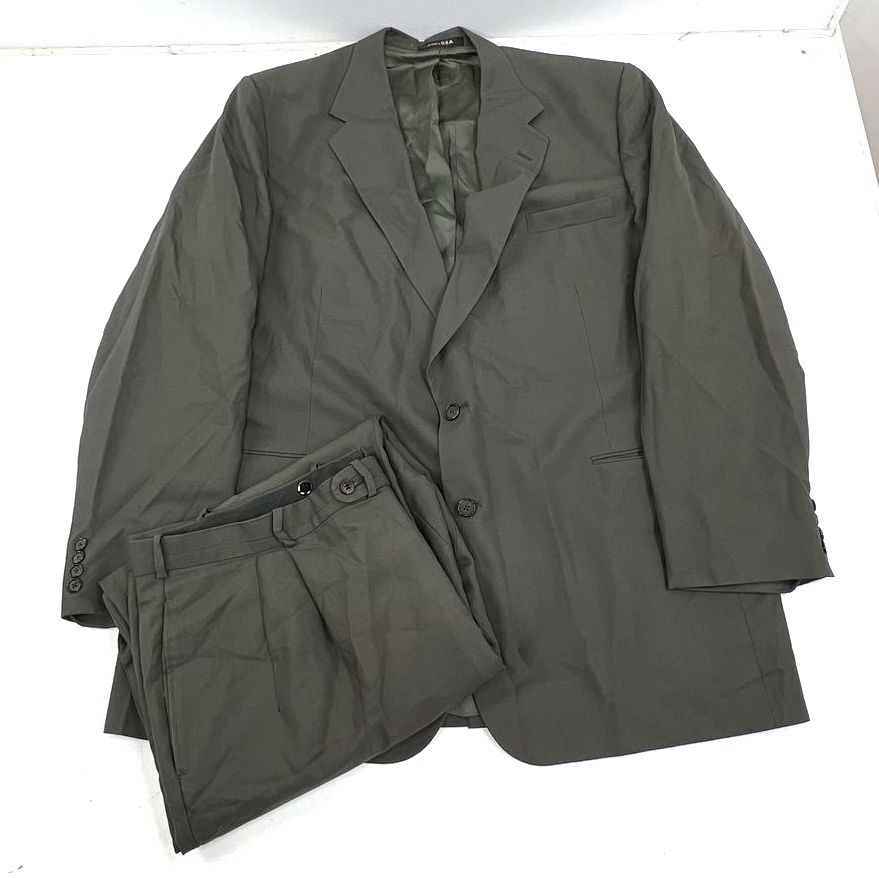 Vintage Tom James Gray Wool 2-Piece Suit Tailored in USA Men's