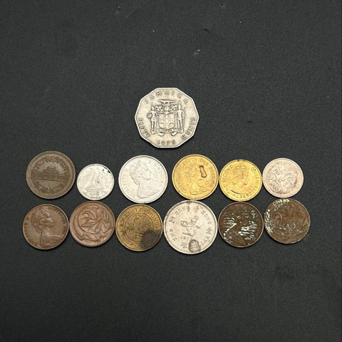Vintage World Coin Lot Jamaica Canada Australia Hong Kong British Coins