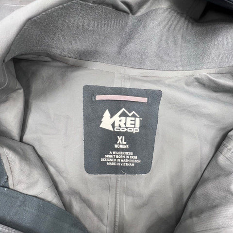 REI Co-op Black Gore-Tex Hooded Waterproof Rain Jacket Women's XL