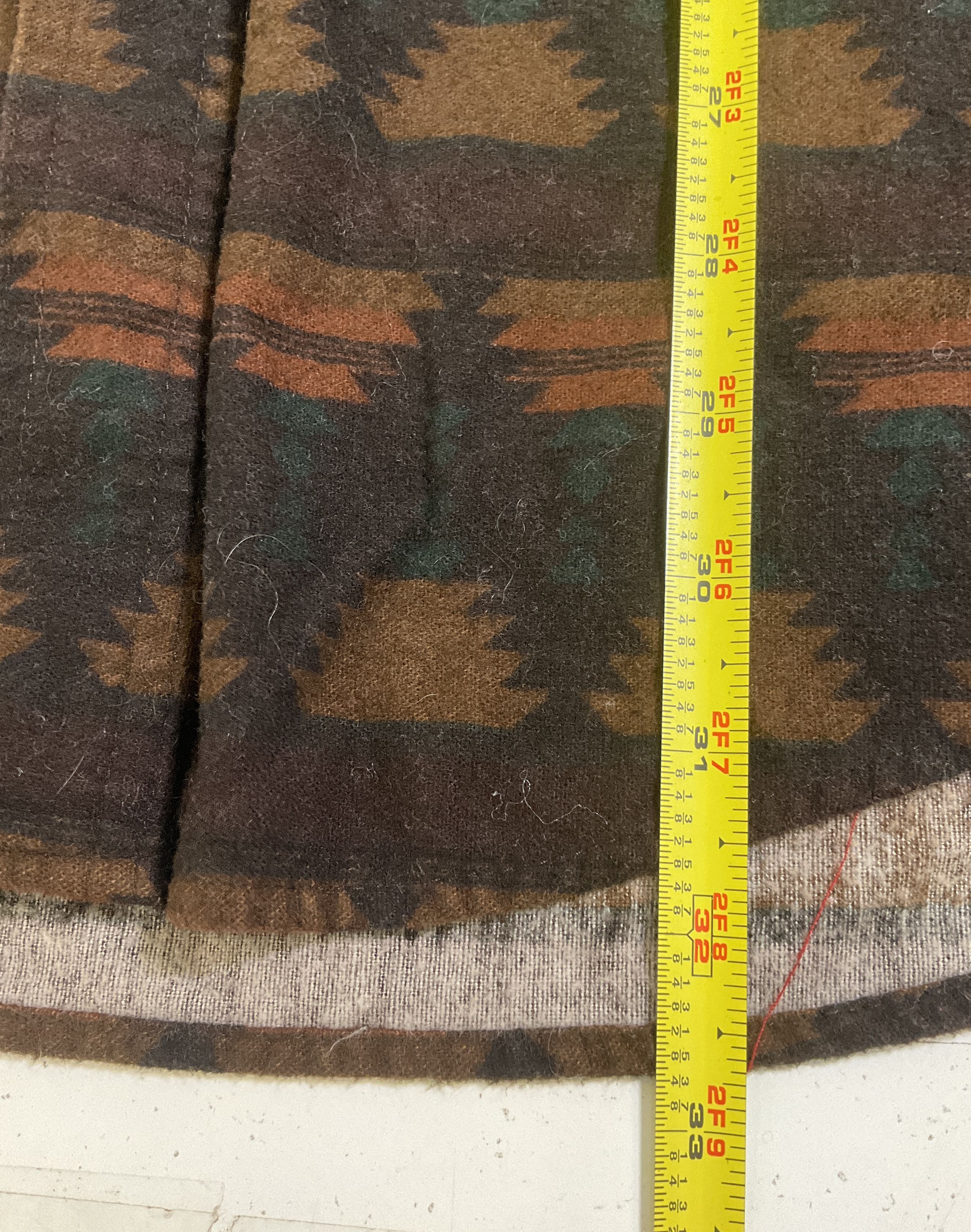 Woolrich Aztec Geometric Print Cotton Flannel Button Up Shirt Men's L