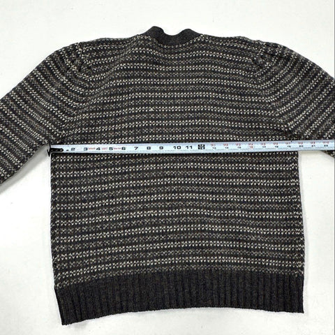 Vintage 80s Aston Women's Shetland Wool Double Breasted Cardigan Sweater Sz 38
