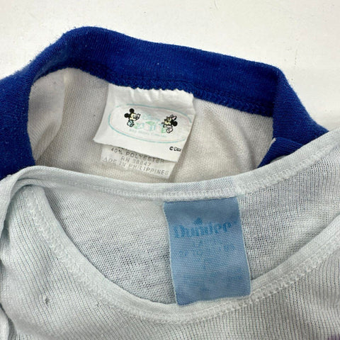 Vintage 90s Disney Clothing Lot Mickey Minnie Winnie Pooh Bodysuit Tops Sz 12m-6