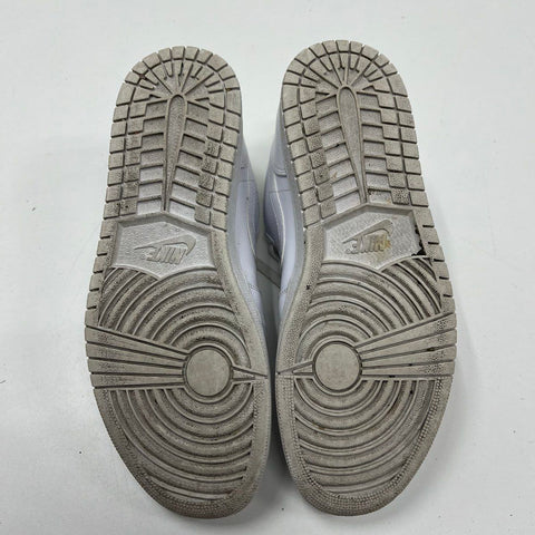 Nike Air Jordan 1 Mid White Cool Grey Sneakers 553558-100 Size 10.5