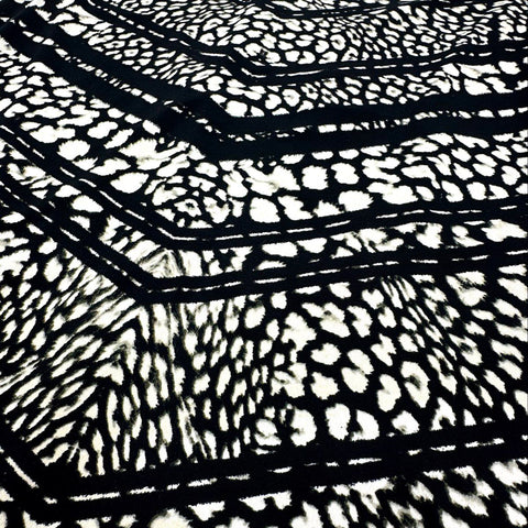 Tahari Arthur S. Levine Women's Black White Animal Print Chevron Dress Sz 2