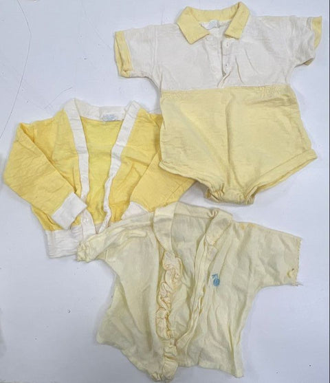 14pc Lot Vintage Baby Childrens Clothes Knit Sweaters Dresses Rompers Mid-Cent