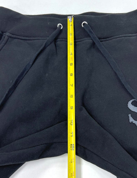 Si Tu Veux Black Stacked XL Inseam Flared Leg Logo Sweatpants Men's Size M