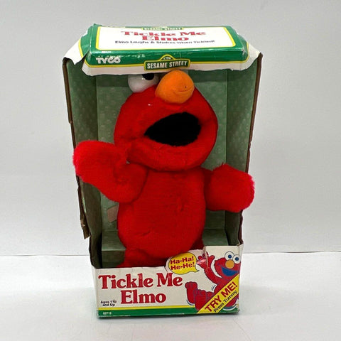 Tyco Sesame Street Tickle Me Elmo Plush Toy Vintage 1996 New in Box