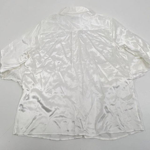Rails Women's Ivory Andrea Satin Button Up Shirt Top Size M NWT