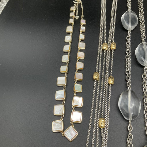 White House Black Market Lori Goldstein LOGO Silver Tone Necklace Lot of 13
