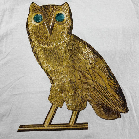 Drake Related Men's Big As The What Tour T-Shirt Tan Members Only Owl Sz S