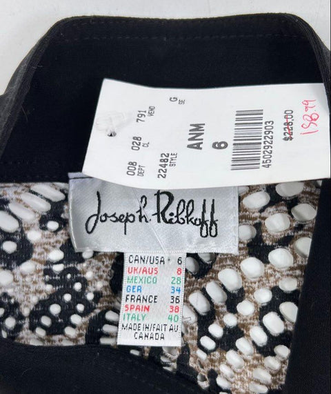 Vintage Y2K Joseph Ribkoff Leopard Lace Tunic Top NWT Asymmetrical Canada Sz 6