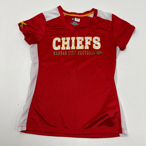 Lot of 2 NFL Team Apparel Kansas City Chiefs Womens Jersey Shirts Studded Sz M