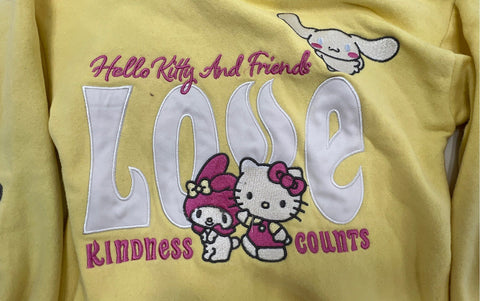 Sanrio Girls Hello Kitty & Friends Yellow Hoodie Sweatpants Set My Melody Sz 6