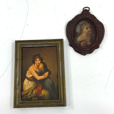 Vintage Lot 2 Framed Prints Made in Italy OFM Neoclassical Rococo Style Art