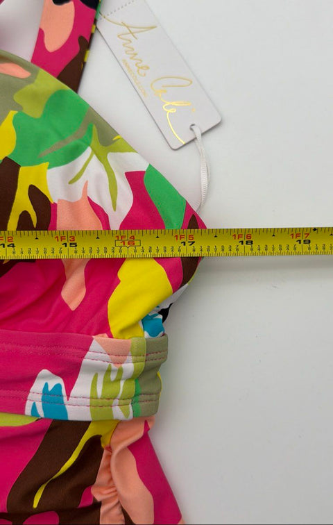 Anne Cole Women's Multicolor Floral Tankini Swimsuit Top Ruched NWT Sz 16W