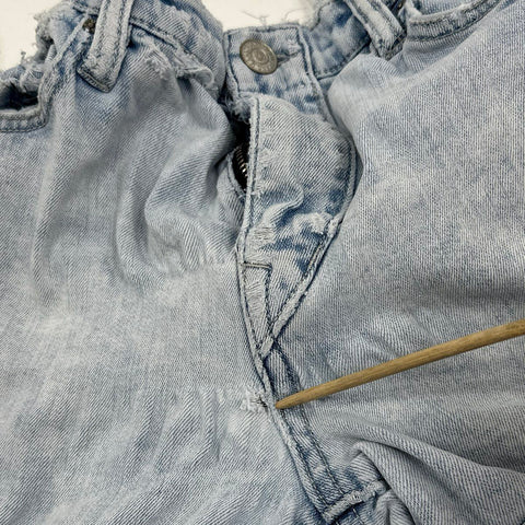 True Religion Men's Rocco Skinny Jeans Light Wash Biker Moto Distressed Size 33