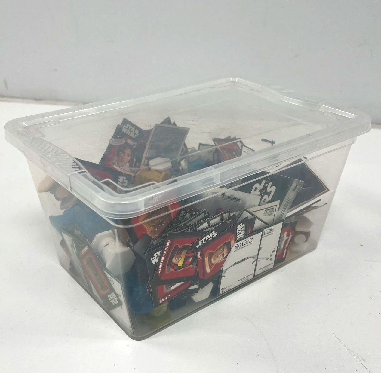 Large Lot Star Wars Abatons Figures Rise of Skywalker Topps Collection with Bin