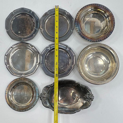 Reed & Barton International Silver Plate 11pc Lot Holloware Bowls Trays