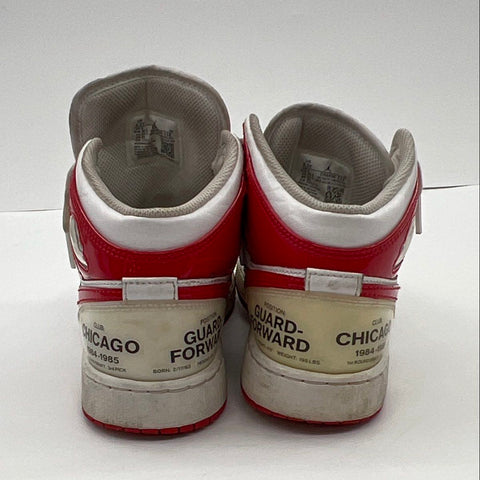 Nike Air Jordan 1 Mid GS Stat Sheet White Red Kids Shoes Size 4.5Y