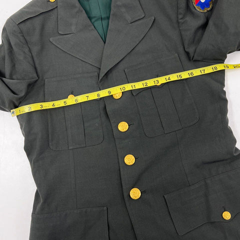 Vintage U.S. Army Service Uniform Jacket 7th Infantry Division Patches Sz 37L