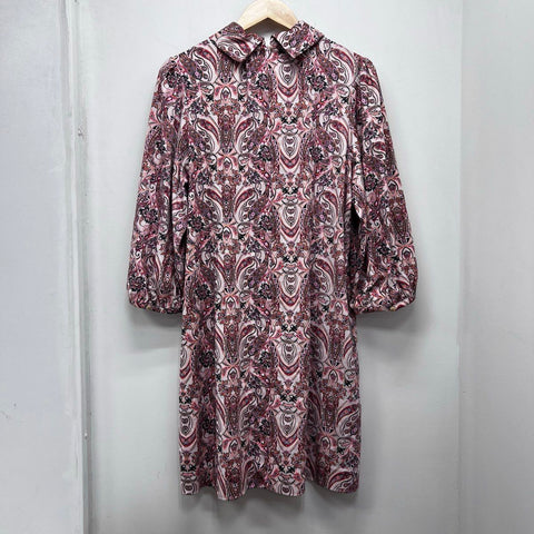 Tyler Boe Women's Paisley Mock Neck Balloon Sleeve Shift Dress Multi Sz XL NWT