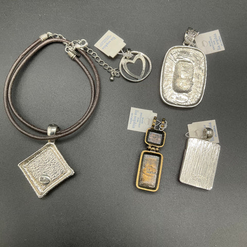 Lia Sophia Costume Jewelry Lot 8pc Necklaces Pendants Bracelet Silver Gold Tone