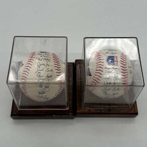 MLB Baseball Souvenir Lot of 2 Caring Team of Athletes Crest Facsimile Signed