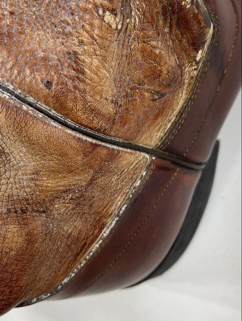 Olathe Two Tone Brown Leather Western Cowboy Boots Men's Size 10 D