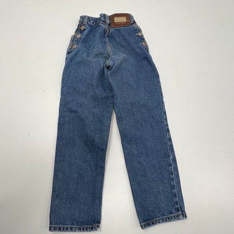 Vintage 90s Lawman Girls' Blue Jeans High Rise Side Button Western Size 7