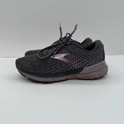 Brooks Adrenaline GTS 19 Grey Pink Mesh Stability Running Shoes Women's Size 8.5