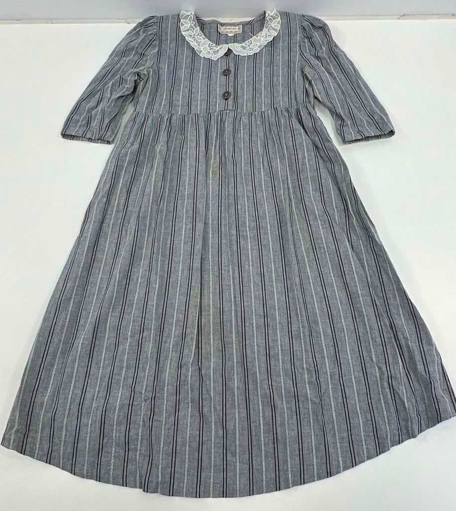 VTG Women's Grey & Yellow Button Accent Midi Dresses Lot of 2 Size S/8 *STAINED*