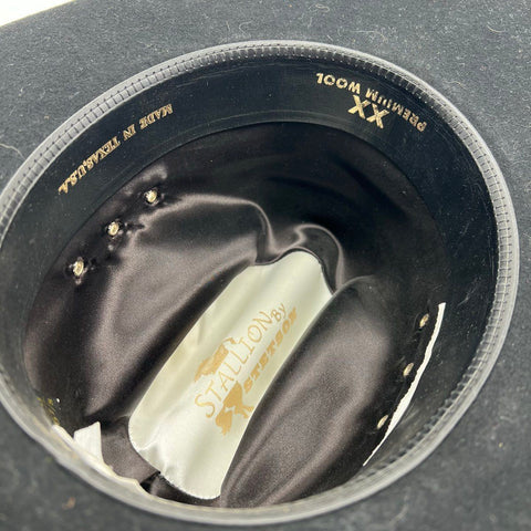 Stetson Stallion XX Men's Cowboy Hat Black Wool Felt USA Western Size 6 7/8 55