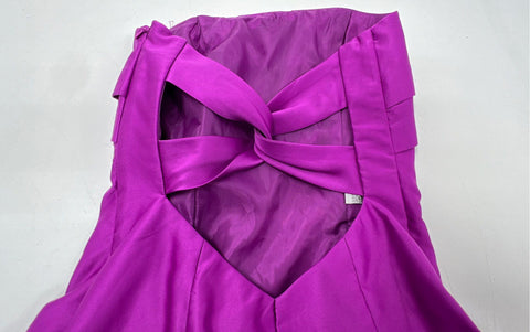 Vintage 90s Jessica McClintock Gunne Sax Women's Purple Strapless Dress Sz 1