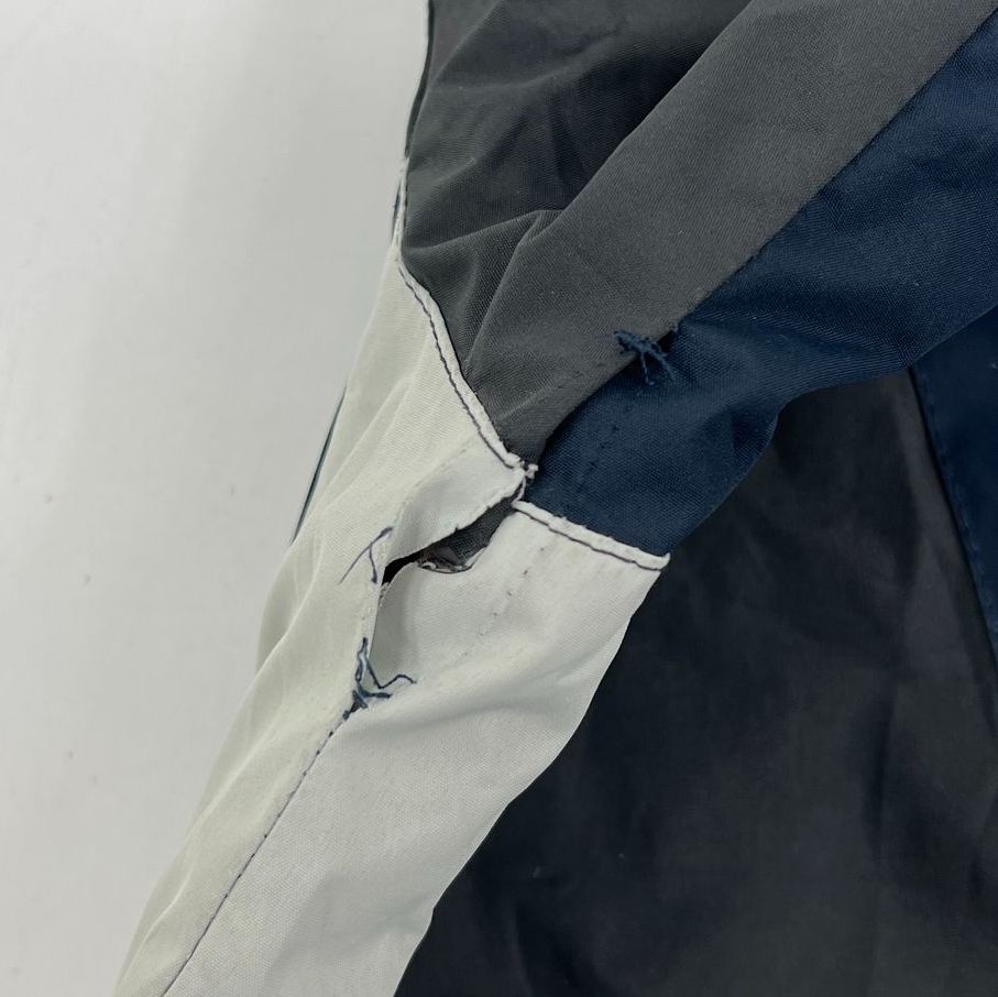 Free Country FCXtreme Blue Gray Colorblock Hooded Jacket Coat Mens S