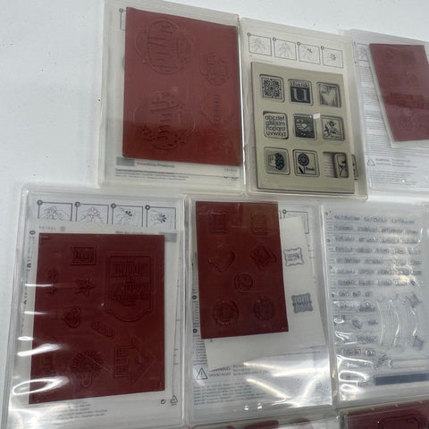 Stampin' Up! 11 Stamp Sets Lot Perfectly Preserved Pennant Parade Ciao Baby