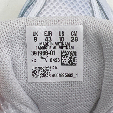 Puma Velophasis Phased White Silver Low Top Running Lifestyle Sneakers Size 10