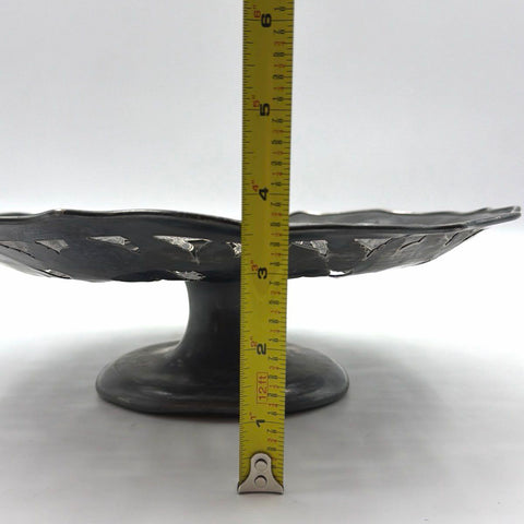 Forbes Silver Co Quadruple Plate Pedestal Stand Floral Pierced Bowl 11" Antique