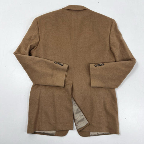 Vintage 80s Christian Brooks 100% Camel Hair Blazer Jacket Sz 42R Made in USA