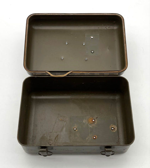 Vintage Military Chest M27 Metal Storage Box Olive Drab 12x7x6 Inch