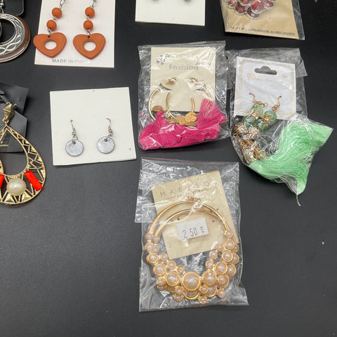 Paparazzi Carole Amanda Blu Jewelry Lot of 30 Pairs Earrings Studs Hoops Tassels