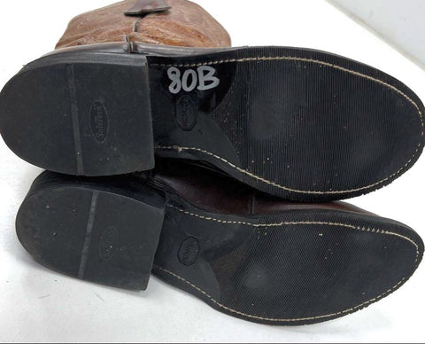 Olathe Two Tone Brown Leather Western Cowboy Boots Men's Size 10 D