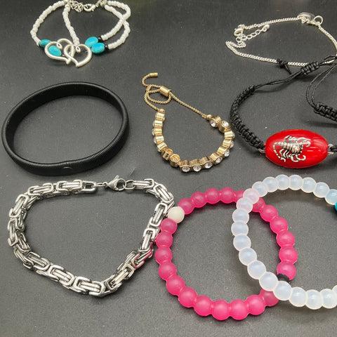 Costume Jewelry Bracelet Lot of 27 Beaded Cuff Bangle Macrame Byzantine Modern