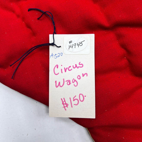 Lee Ridge Circus Wagon Quilt Metallic Gold Silver Red Theatrical Vintage