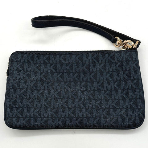 Michael Kors Wristlet Pouch Purse Black Signature Canvas Lot of 2