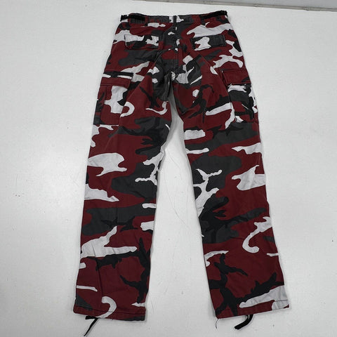 Rothco Men's Red Urban Camo BDU Cargo Pants Vintage 90s Combat Size Medium Reg