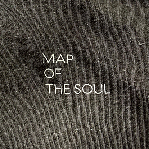 BTS Unisex Zip-Up Hoodie Black Map of the Soul Tour Edition Sz L